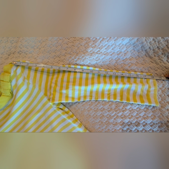 Kate Spade Women's Devon 3/4 Sleeve bow tie Striped Top Yellow White cotton Sz S - Picture 9 of 9